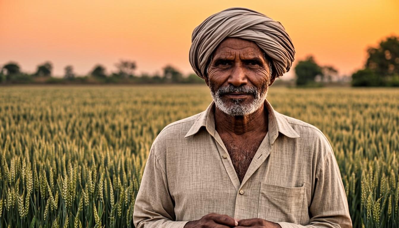 Indian farmer in field